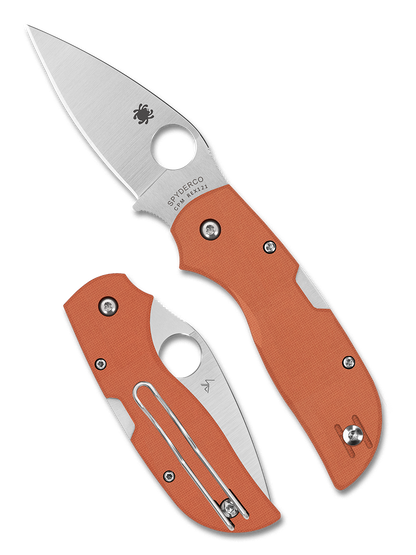 Spyderco Knives™ Chaparral Back Lock C152GPBOR Orange G10 CPM Rex 121 Tool Steel Pocket Knife