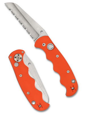 Spyderco Knives™ Autonomy 2 Auto C165GSORCG Orange G10 H2 Stainless Steel Pocket Knife