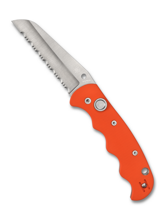 Spyderco Knives™ Autonomy 2 Auto C165GSORCG Orange G10 H2 Stainless Steel Pocket Knife
