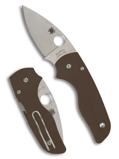 Spyderco Knives™ Lil' Native Compression Lock C230GPBN15V Brown G-10 CPM 15V Carbon Steel Pocket Knife