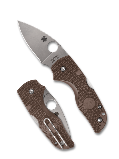 Spyderco Knives™ Lil' Native Back Lock C230PBN15V Brown FRN CPM 15V Carbon Steel Pocket Knife