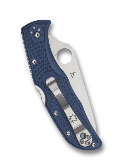 Spyderco Knives™ Endela Lockback C243PCBL Cobalt Blue FRN CPM SPY27 Stainless Steel Pocket Knife