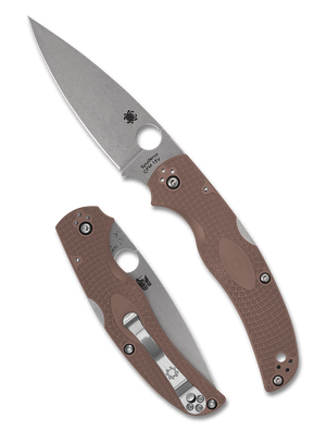 Spyderco Knives™ Native Chief Back Lock C244PBN15V Brown FRN CPM 15V Carbon Steel Pocket Knife