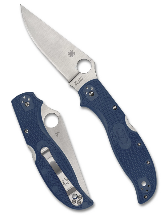 Spyderco Knives™ Stretch 2 XL Lockback C258PCBL Cobalt Blue FRN CPM SPY27 Stainless Steel Pocket Knife