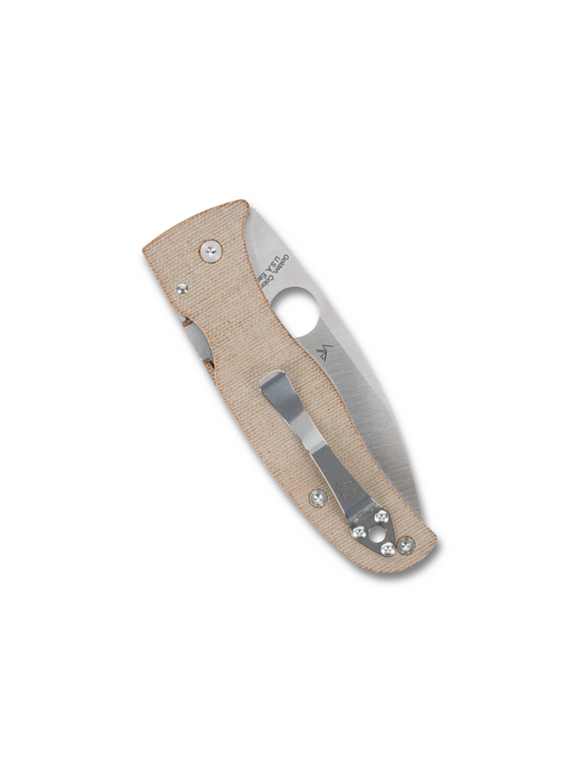 Spyderco Knives™ Bodacious Compression Lock C263MPCW Brown Canvas Micarta CPM Cru-Wear Semi-Stainless Steel Pocket Knife