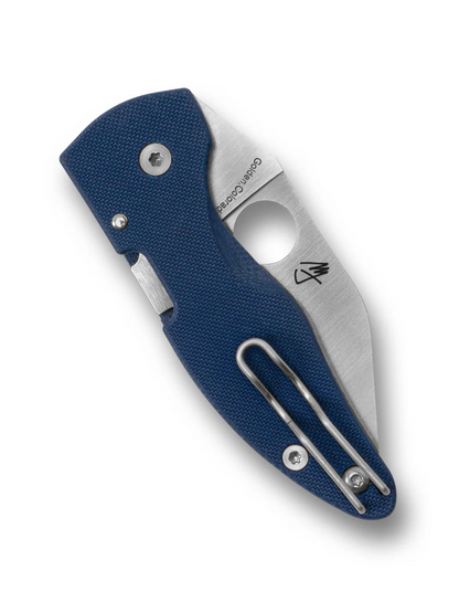 Spyderco Knives™ MicroJimbo Compression Lock C264GPCBL Cobalt Blue G-10 CPM SPY27 Stainless Steel Pocket Knife