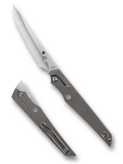 Spyderco Knives™ Cobol Slip-joint C273TIP Titanium M390 Stainless Steel Pocket Knife