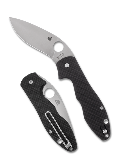 Spyderco Knives™ Retract Liner Lock C276GP Black G10 9Cr18MoV Stainless Steel Pocket Knife
