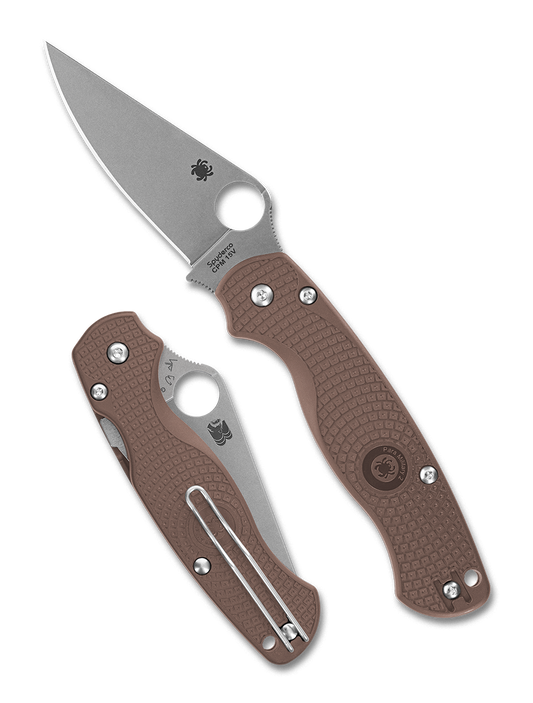 Spyderco Knives™ Para Military 2 Compression Lock C81PBN15V2 Brown FRN CPM 15V Carbon Steel Pocket Knife