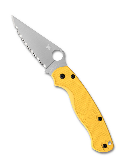 Spyderco Knives™ Para Military 2 Compression Lock C81SYL2 Yellow FRN CPM MagnaCut Stainless Steel Pocket Knife