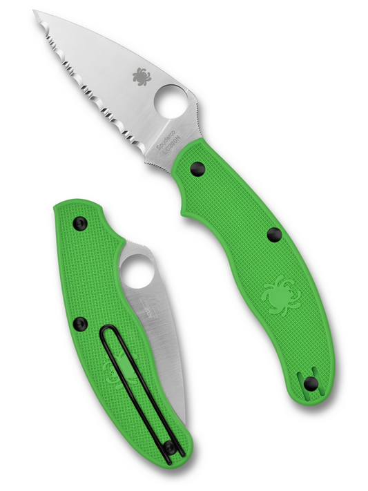 Spyderco Knives™ UK Penknife C94SGR Green G10 LC200N Stainless Steel Pocket Knife