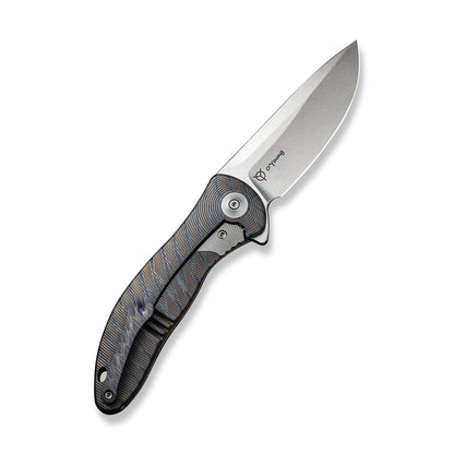 WE Knife Co., Ltd™ Synergy2v2 Frame Lock WE18046D-2 Tiger Stripe 6AL4V Titanium CPM 20CV Stainless Steel Pocket Knife