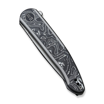 WE Knife Co., Ltd™ Smooth Sentinel Frame Lock WE20043-5 Aluminum Carbon Fiber and 6AL4V Titanium CPM 20CV Stainless Steel Pocket Knife