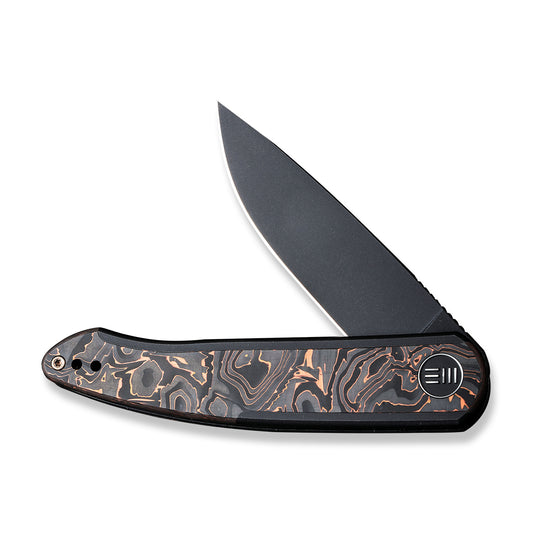 WE Knife Co., Ltd™ Smooth Sentinel Frame Lock WE20043-6 Copper Carbon Fiber and 6AL4V Titanium CPM 20CV Stainless Steel Pocket Knife