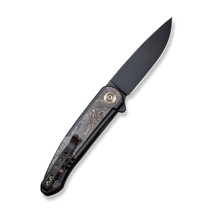WE Knife Co., Ltd™ Smooth Sentinel Frame Lock WE20043-6 Copper Carbon Fiber and 6AL4V Titanium CPM 20CV Stainless Steel Pocket Knife