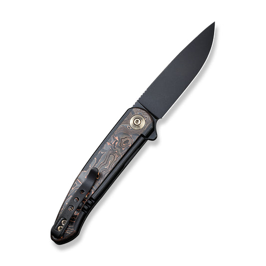 WE Knife Co., Ltd™ Smooth Sentinel Frame Lock WE20043-6 Copper Carbon Fiber and 6AL4V Titanium CPM 20CV Stainless Steel Pocket Knife