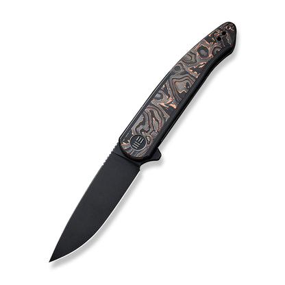 WE Knife Co., Ltd™ Smooth Sentinel Frame Lock WE20043-6 Copper Carbon Fiber and 6AL4V Titanium CPM 20CV Stainless Steel Pocket Knife