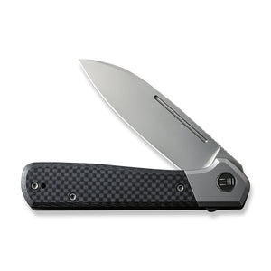 WE Knife Co., Ltd™ Soothsayer Frame Lock WE20050-1 Carbon Fiber and Gray 6al4v Titanium 20CV Stainless Steel Pocket Knife