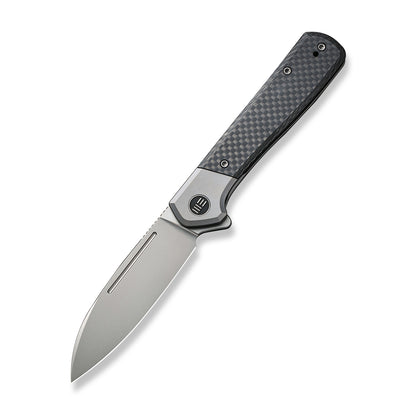 WE Knife Co., Ltd™ Soothsayer Frame Lock WE20050-1 Carbon Fiber and Gray 6al4v Titanium 20CV Stainless Steel Pocket Knife
