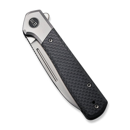 WE Knife Co., Ltd™ Soothsayer Frame Lock WE20050-1 Carbon Fiber and Gray 6al4v Titanium 20CV Stainless Steel Pocket Knife
