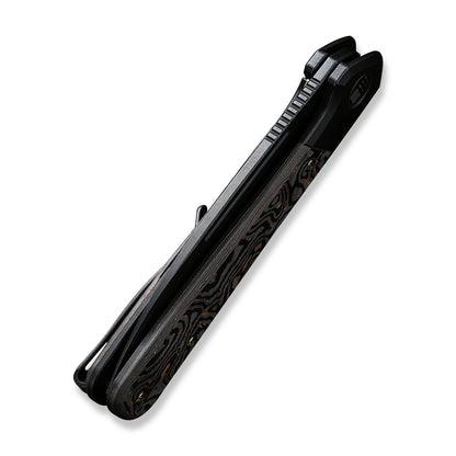 WE Knife Co., Ltd™ Soothsayer Frame Lock WE20050-2 Copper Foil Carbon Fiber and Black 6al4v Titanium CPM 20CV Stainless Steel Pocket Knife