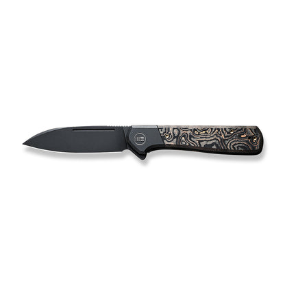 WE Knife Co., Ltd™ Soothsayer Frame Lock WE20050-2 Copper Foil Carbon Fiber and Black 6al4v Titanium CPM 20CV Stainless Steel Pocket Knife
