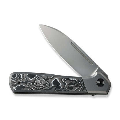 WE Knife Co., Ltd™ Soothsayer Frame Lock WE20050-3 Aluminum Foil Carbon Fiber and Gray 6al4v Titanium CPM 20CV Stainless Steel Pocket Knife