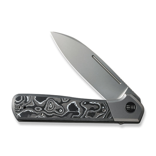 WE Knife Co., Ltd™ Soothsayer Frame Lock WE20050-3 Aluminum Foil Carbon Fiber and Gray 6al4v Titanium CPM 20CV Stainless Steel Pocket Knife