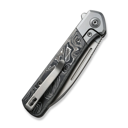 WE Knife Co., Ltd™ Soothsayer Frame Lock WE20050-3 Aluminum Foil Carbon Fiber and Gray 6al4v Titanium CPM 20CV Stainless Steel Pocket Knife