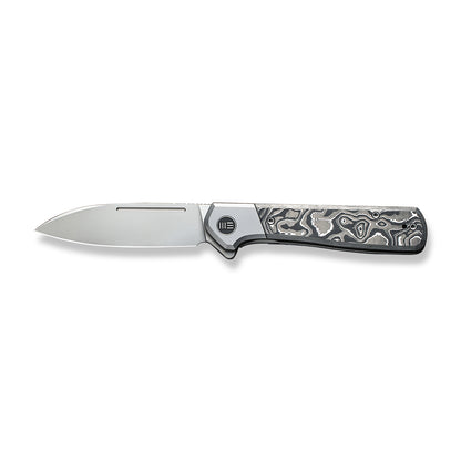 WE Knife Co., Ltd™ Soothsayer Frame Lock WE20050-3 Aluminum Foil Carbon Fiber and Gray 6al4v Titanium CPM 20CV Stainless Steel Pocket Knife