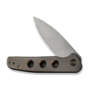 WE Knife Co., Ltd™ Shakan Frame Lock WE20052B-2 Bronze 6AL4V Titanium CPM 20CV Stainless Steel Pocket Knife