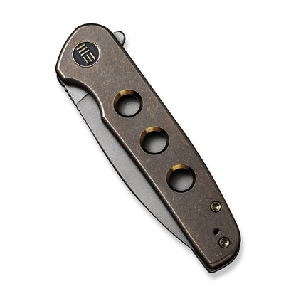 WE Knife Co., Ltd™ Shakan Frame Lock WE20052B-2 Bronze 6AL4V Titanium CPM 20CV Stainless Steel Pocket Knife