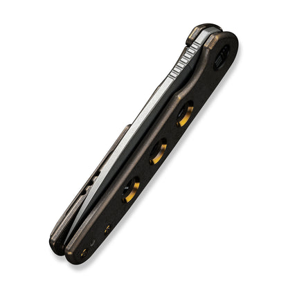 WE Knife Co., Ltd™ Shakan Frame Lock WE20052B-2 Bronze 6AL4V Titanium CPM 20CV Stainless Steel Pocket Knife