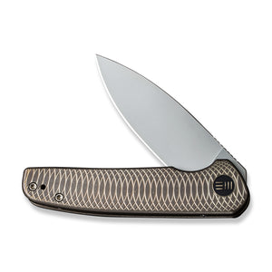 WE Knife Co., Ltd™ Shakan Frame Lock WE20052C-2 Bronze 6AL4V Titanium CPM 20CV Stainless Steel Pocket Knife