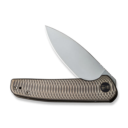 WE Knife Co., Ltd™ Shakan Frame Lock WE20052C-2 Bronze 6AL4V Titanium CPM 20CV Stainless Steel Pocket Knife