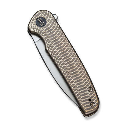 WE Knife Co., Ltd™ Shakan Frame Lock WE20052C-2 Bronze 6AL4V Titanium CPM 20CV Stainless Steel Pocket Knife