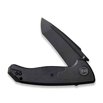 WE Knife Co., Ltd™ Press Check Frame Lock WE20078A-1 Black G10 and Black 6AL4V Titanium CPM 20CV Stainless Steel Pocket Knife