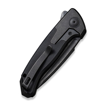 WE Knife Co., Ltd™ Press Check Frame Lock WE20078A-1 Black G10 and Black 6AL4V Titanium CPM 20CV Stainless Steel Pocket Knife