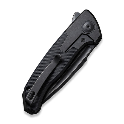 WE Knife Co., Ltd™ Press Check Frame Lock WE20078B-1 Black G10 and Black 6AL4V Titanium CPM 20CV Stainless Steel Pocket Knife
