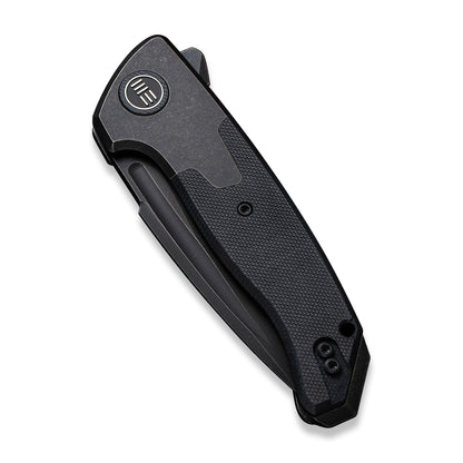 WE Knife Co., Ltd™ Press Check Frame Lock WE20078B-1 Black G10 and Black 6AL4V Titanium CPM 20CV Stainless Steel Pocket Knife