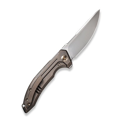 WE Knife Co., Ltd™ Quixotic Frame Lock WE21016-5 Brown 6AL4V Titanium CPM 20CV Stainless Steel Pocket Knife