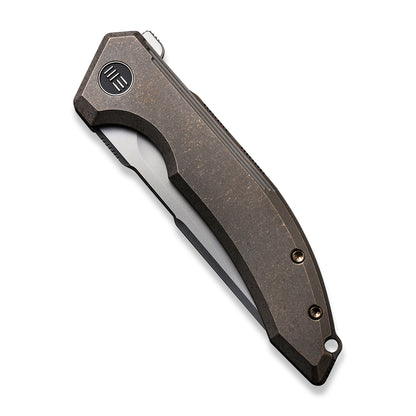WE Knife Co., Ltd™ Quixotic Frame Lock WE21016-5 Brown 6AL4V Titanium CPM 20CV Stainless Steel Pocket Knife