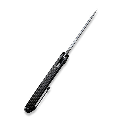 WE Knife Co., Ltd™ Quixotic Frame Lock WE21016-DS1 Blackened Bronze 6AL4V Titanium Damasteel Pocket Knife