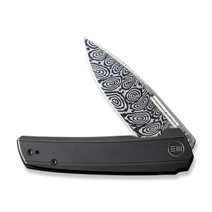 WE Knife Co., Ltd™ Speedster Frame Lock WE21021B-DS1 Black 6AL4V Titanium Damasteel Pocket Knife