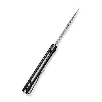 WE Knife Co., Ltd™ Speedster Frame Lock WE21021B-DS1 Black 6AL4V Titanium Damasteel Pocket Knife
