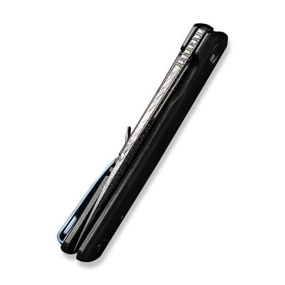 WE Knife Co., Ltd™ Speedster Frame Lock WE21021B-DS1 Black 6AL4V Titanium Damasteel Pocket Knife