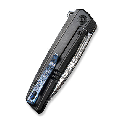 WE Knife Co., Ltd™ Speedster Frame Lock WE21021B-DS1 Black 6AL4V Titanium Damasteel Pocket Knife