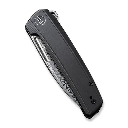 WE Knife Co., Ltd™ Speedster Frame Lock WE21021B-DS1 Black 6AL4V Titanium Damasteel Pocket Knife