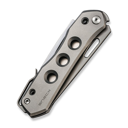 WE Knife Co., Ltd™ Vision R Lever Lock WE21031-1 Gray 6AL4V Titanium CPM 20CV Stainless Steel Pocket Knife