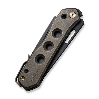 WE Knife Co., Ltd™ Vision R Lever Lock WE21031-4 Bronze 6AL4V Titanium CPM 20CV Stainless Steel Pocket Knife